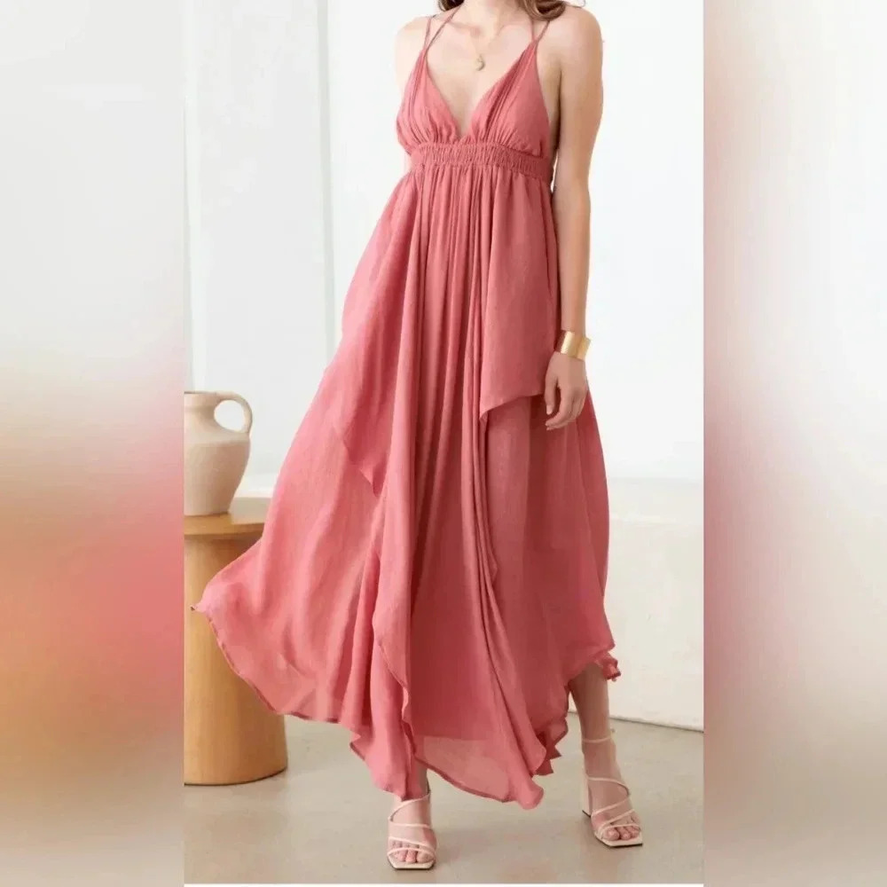 Mustard Seed Dusty Rose Maxi Dress